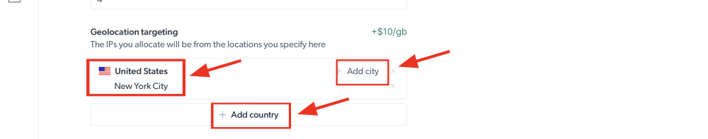 select city and country for ip