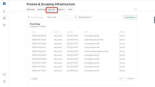 Verify Proxy Usage: